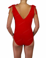 V-Neck Shoulder Tie One Piece