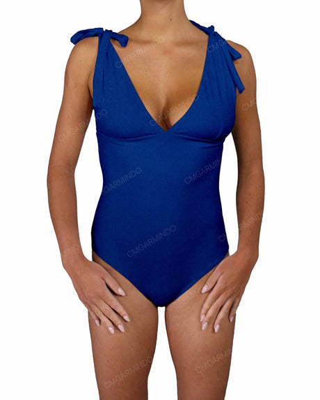 V-Neck Shoulder Tie One Piece
