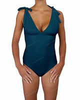 V-Neck Shoulder Tie One Piece