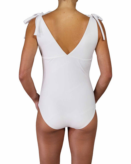 V-Neck Shoulder Tie One Piece