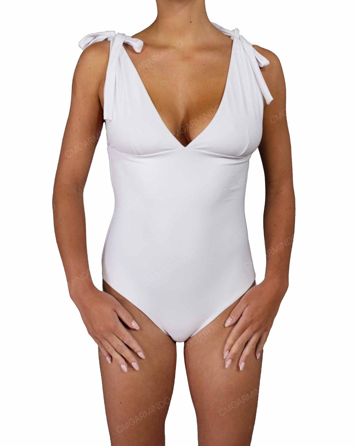 V-Neck Shoulder Tie One Piece