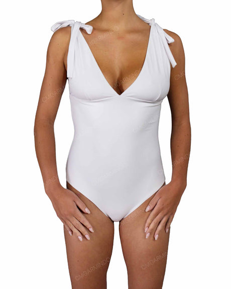 V-Neck Shoulder Tie One Piece