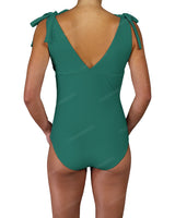V-Neck Shoulder Tie One Piece