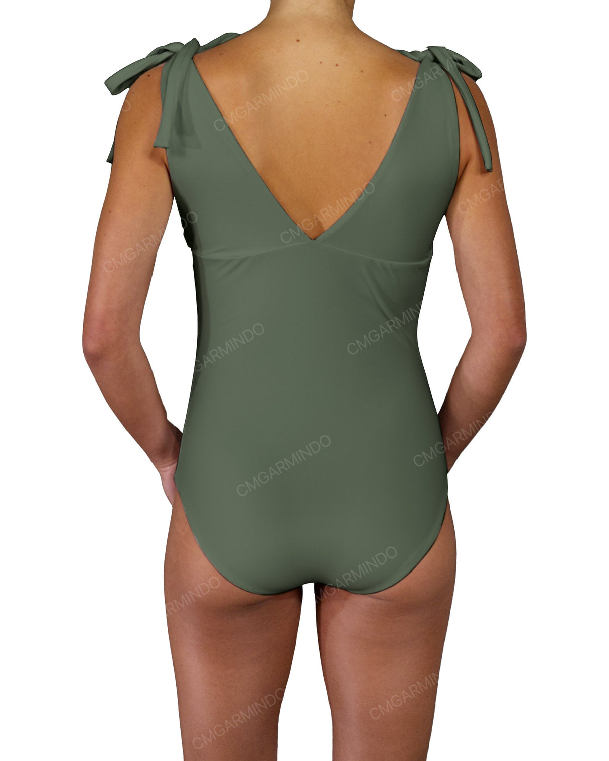 V-Neck Shoulder Tie One Piece