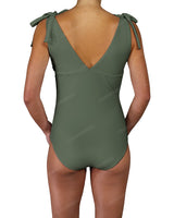 V-Neck Shoulder Tie One Piece