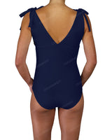 V-Neck Shoulder Tie One Piece
