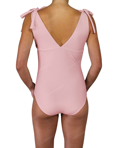 V-Neck Shoulder Tie One Piece
