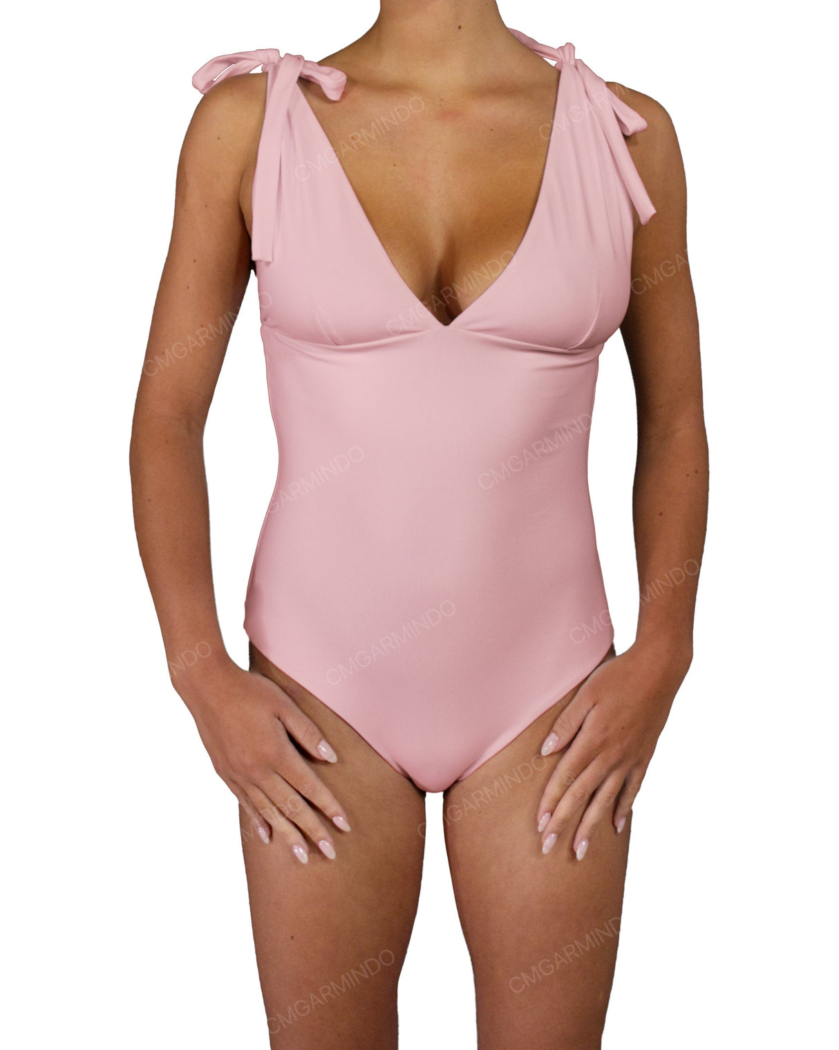 V-Neck Shoulder Tie One Piece