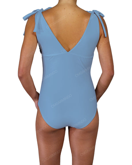 V-Neck Shoulder Tie One Piece