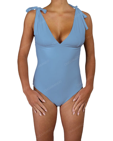 V-Neck Shoulder Tie One Piece