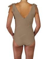 V-Neck Shoulder Tie One Piece