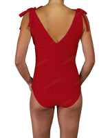 V-Neck Shoulder Tie One Piece