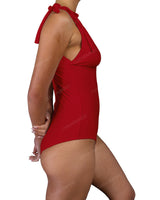 V-Neck Shoulder Tie One Piece