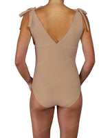 V-Neck Shoulder Tie One Piece