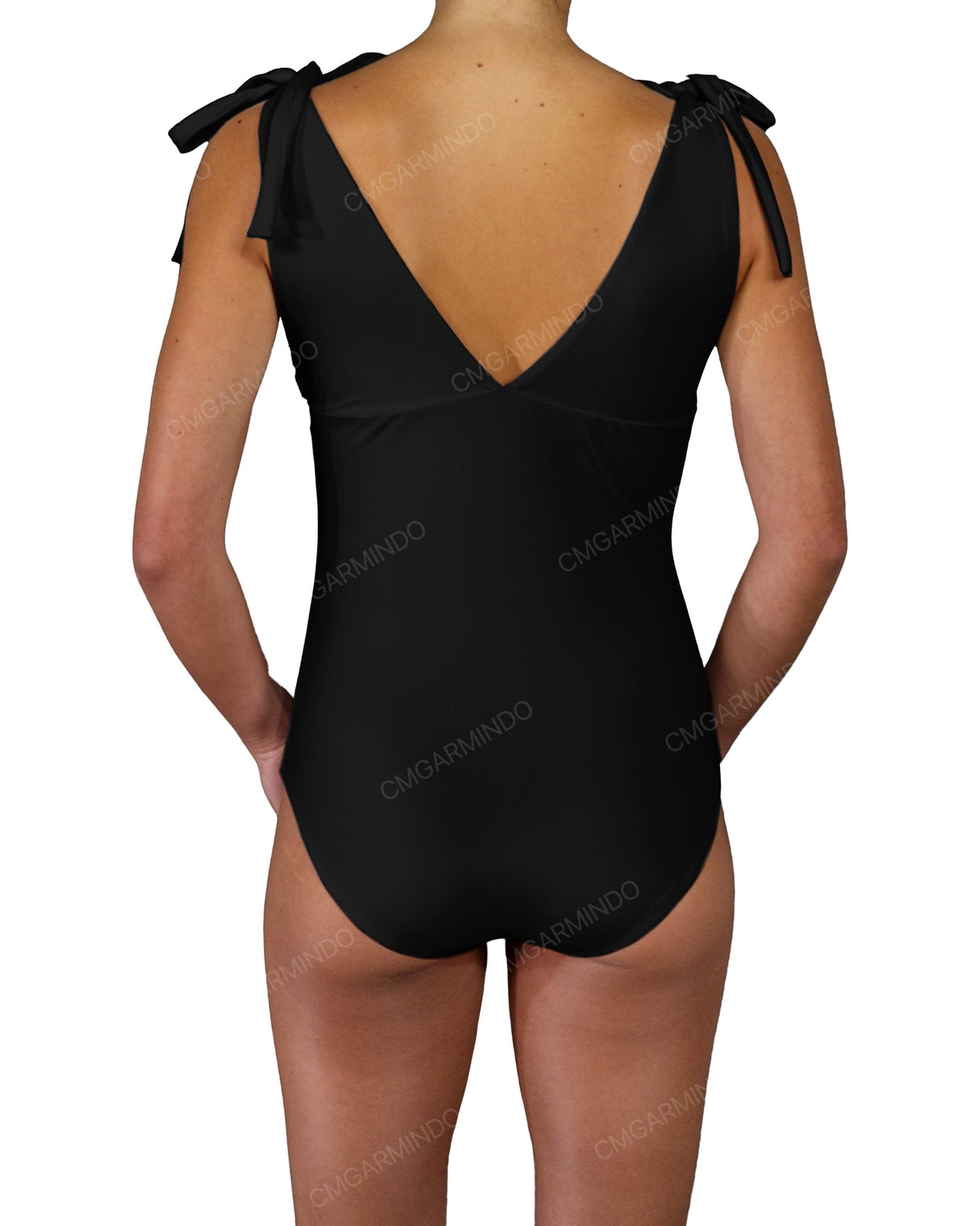 V-Neck Shoulder Tie One Piece