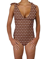V-Neck Shoulder Tie One Piece