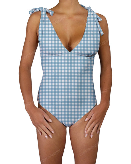 V-Neck Shoulder Tie One Piece