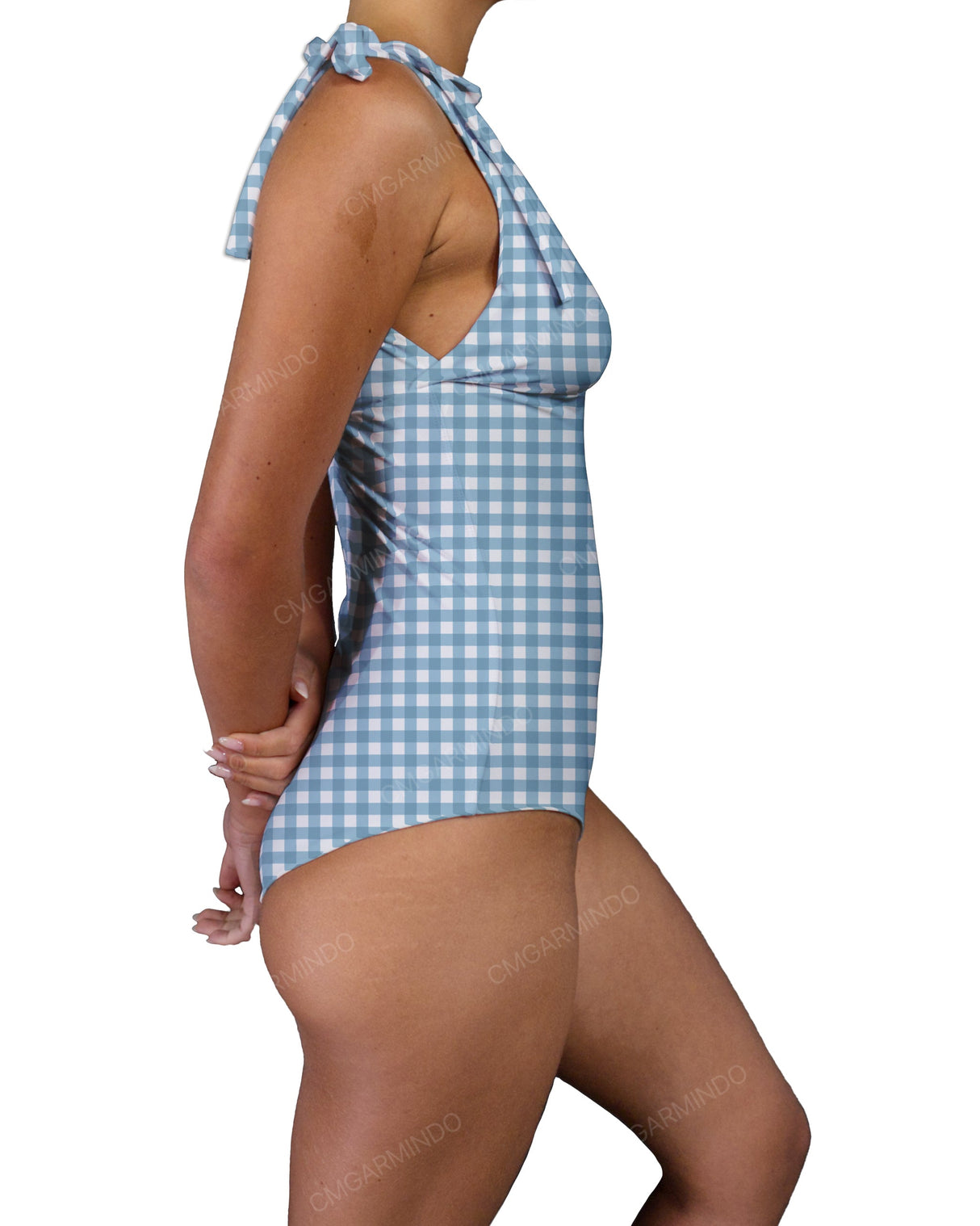 V-Neck Shoulder Tie One Piece