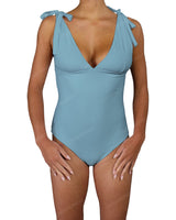 V-Neck Shoulder Tie One Piece