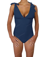 V-Neck Shoulder Tie One Piece