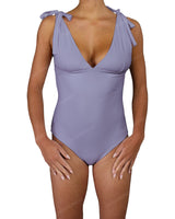 V-Neck Shoulder Tie One Piece