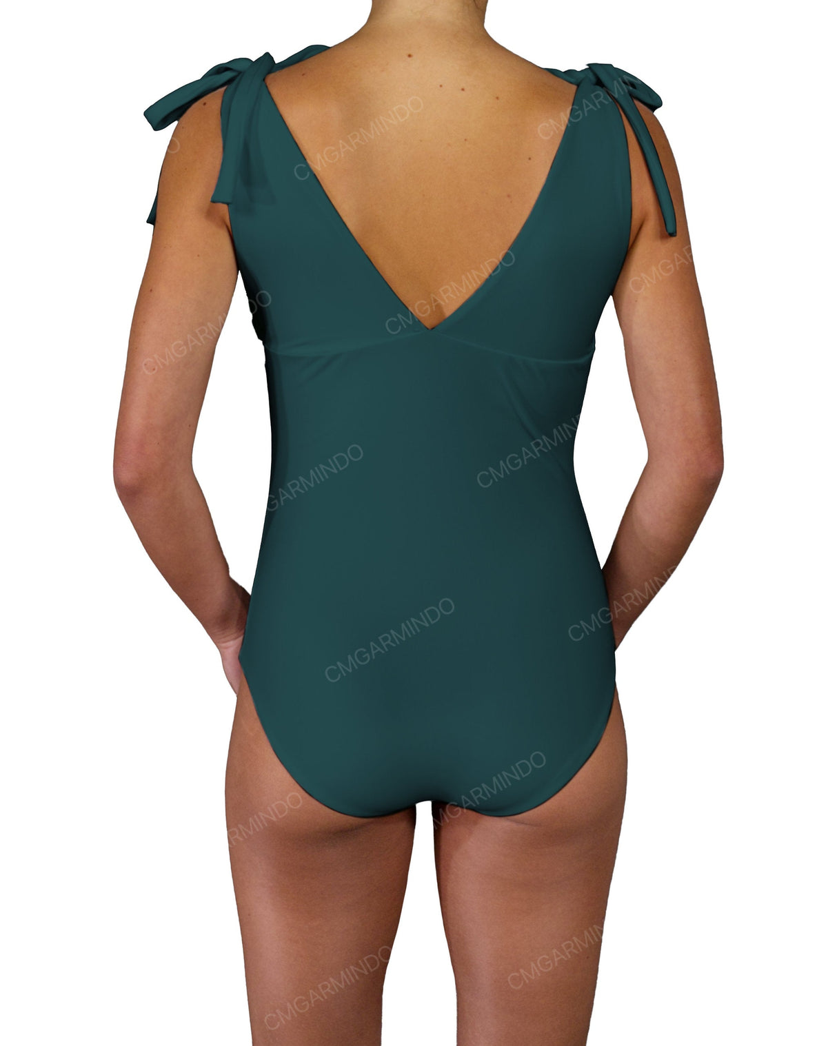 V-Neck Shoulder Tie One Piece