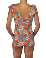 V-Neck Shoulder Tie One Piece
