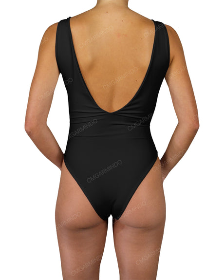 V-Neck Double Ring One Piece