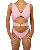 V-Neck Double Ring One Piece