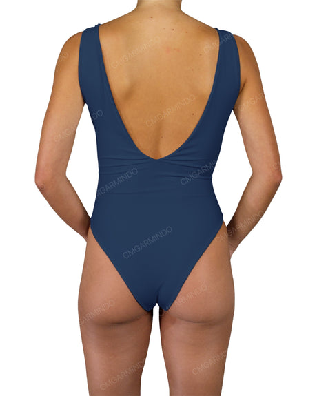 V-Neck Double Ring One Piece