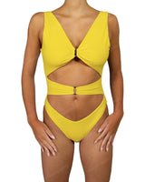 V-Neck Double Ring One Piece