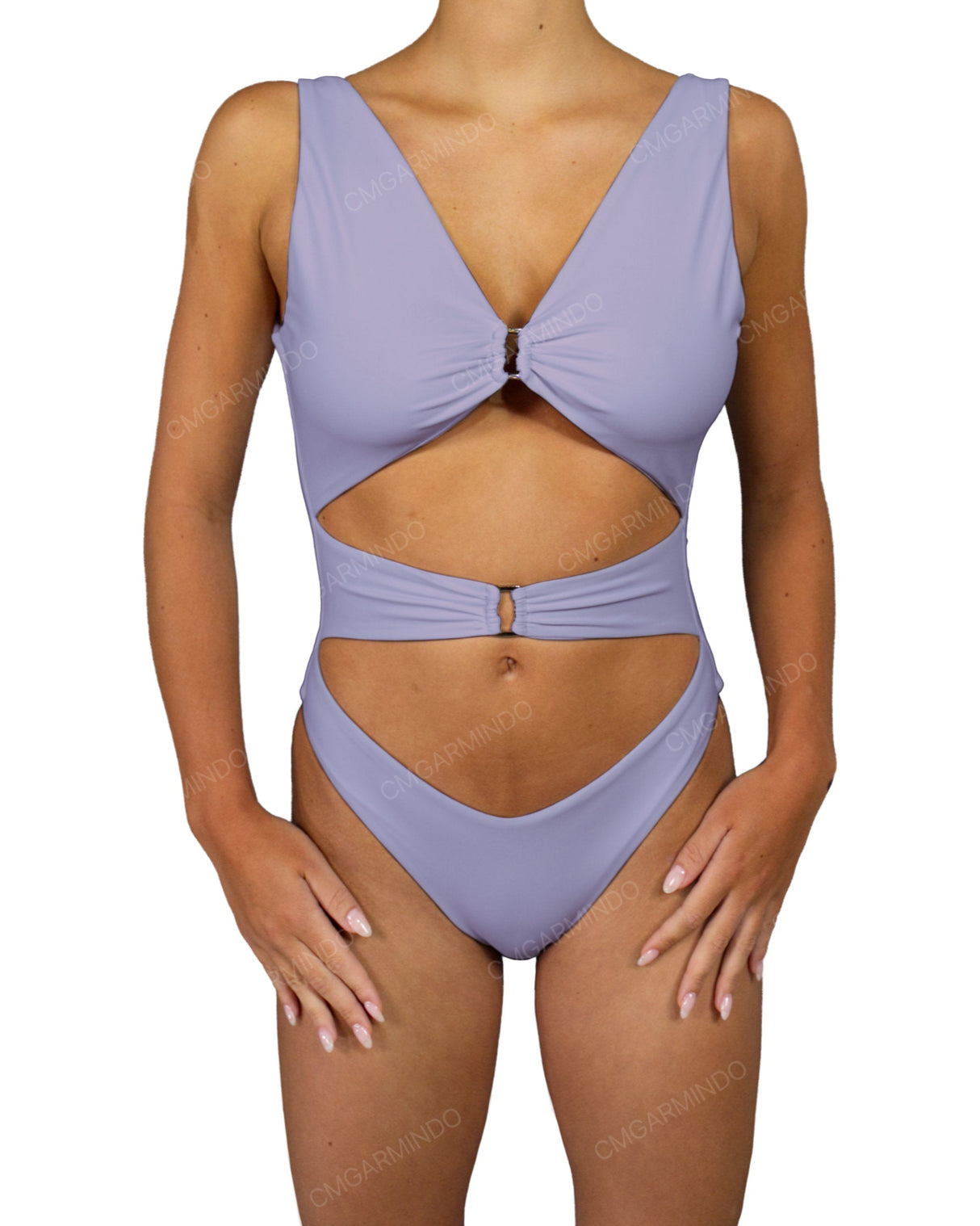 V-Neck Double Ring One Piece