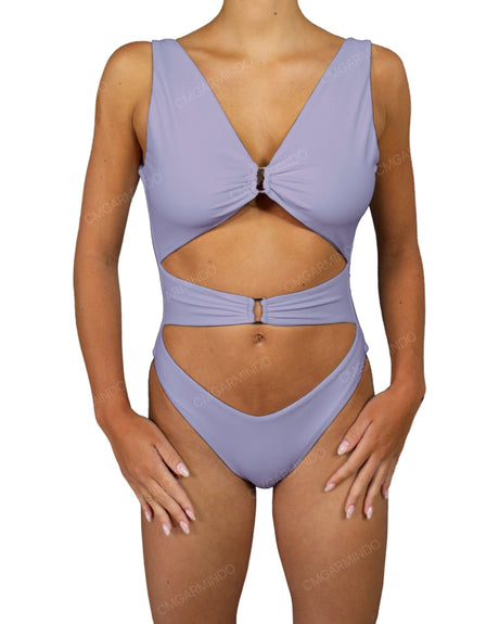 V-Neck Double Ring One Piece