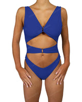 V-Neck Double Ring One Piece