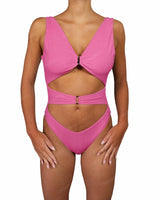 V-Neck Double Ring One Piece