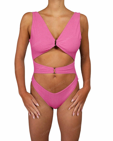 V-Neck Double Ring One Piece