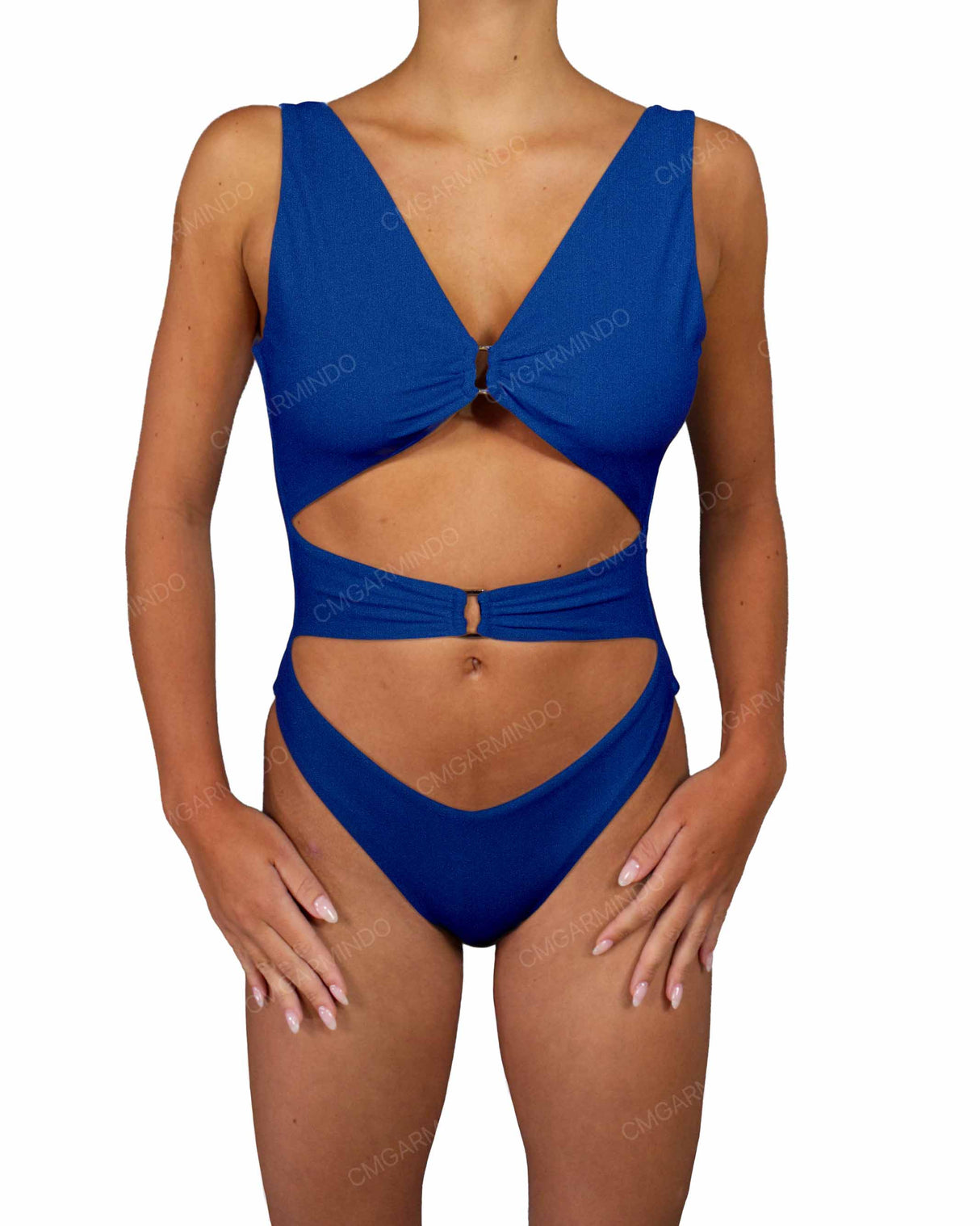 V-Neck Double Ring One Piece