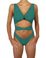 V-Neck Double Ring One Piece