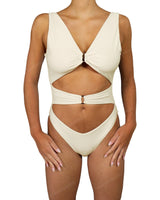 V-Neck Double Ring One Piece
