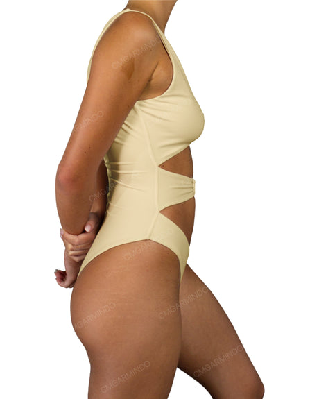 V-Neck Double Ring One Piece