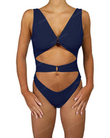 V-Neck Double Ring One Piece