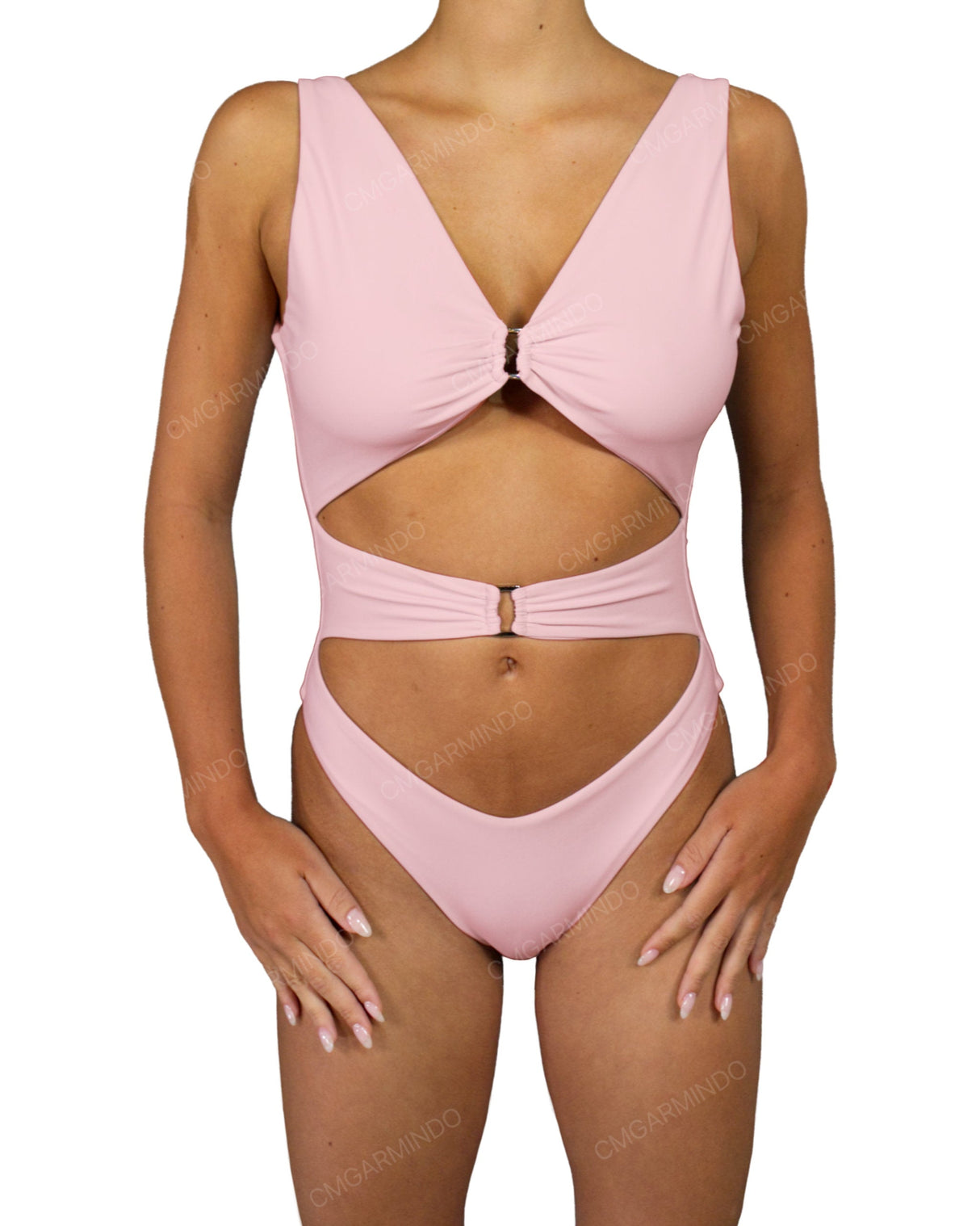 V-Neck Double Ring One Piece