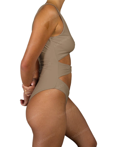 V-Neck Double Ring One Piece