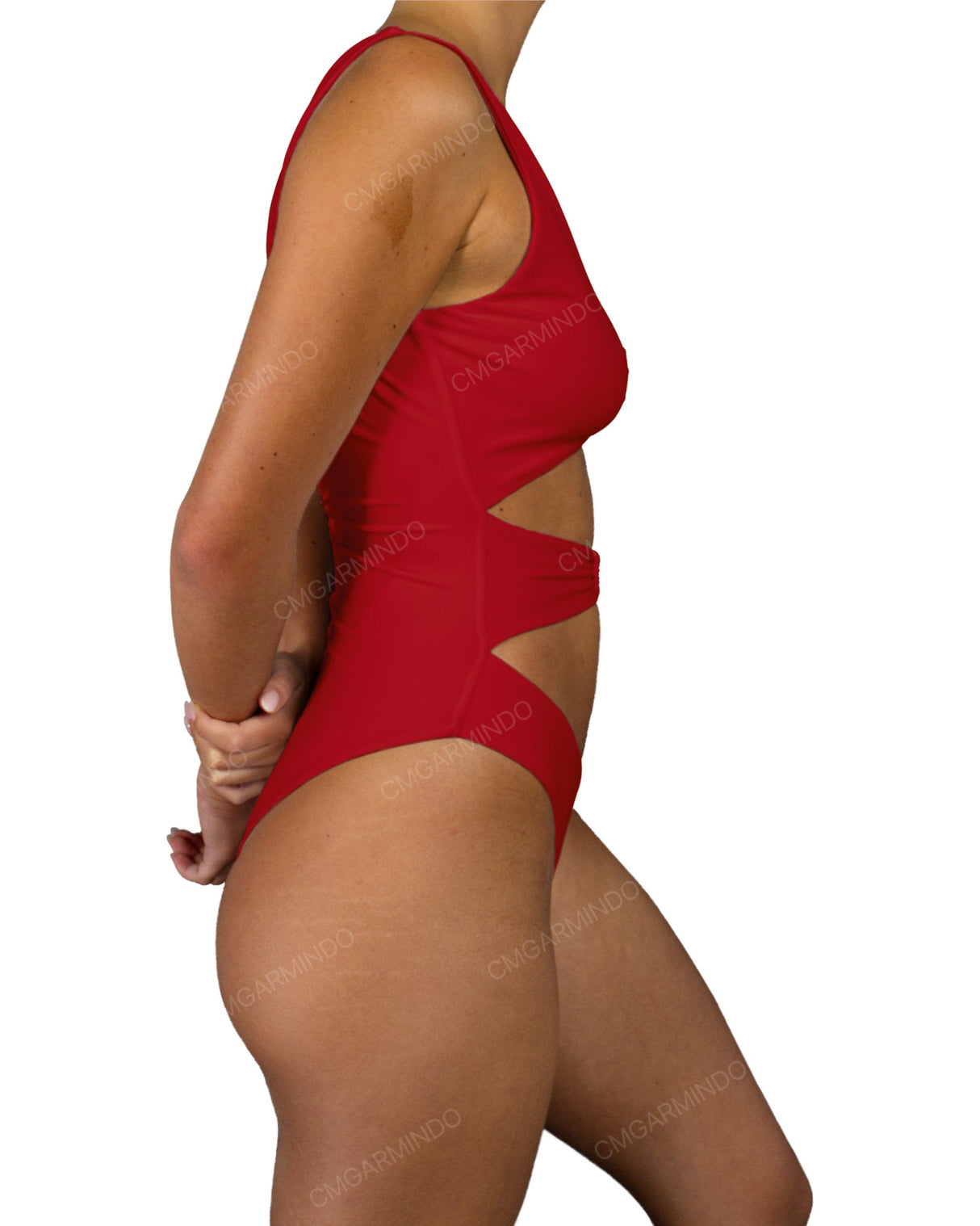 V-Neck Double Ring One Piece