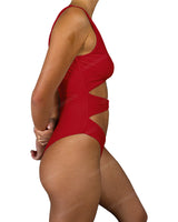 V-Neck Double Ring One Piece