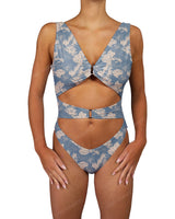 V-Neck Double Ring One Piece