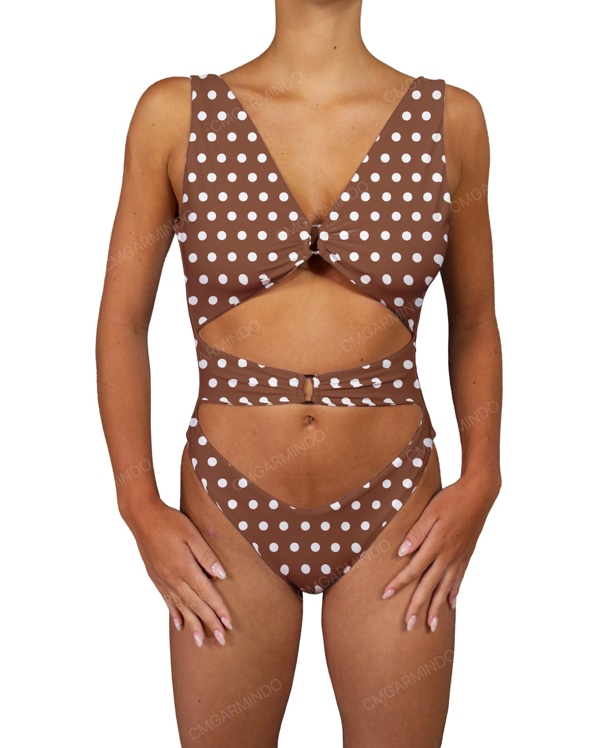 V-Neck Double Ring One Piece
