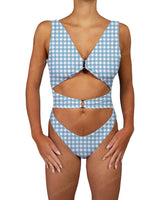V-Neck Double Ring One Piece