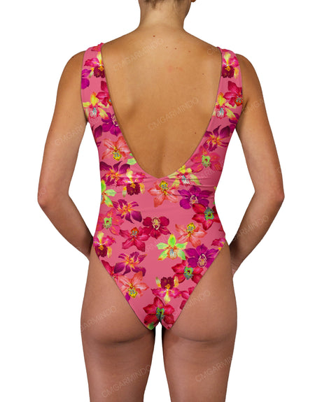 V-Neck Double Ring One Piece