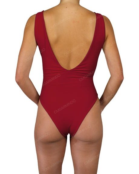 V-Neck Double Ring One Piece